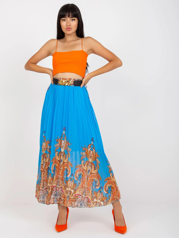 ITALY MODA Dámská sukně DHJ-SD-10620B.43 Barva: Modrá, Velikost: UNI