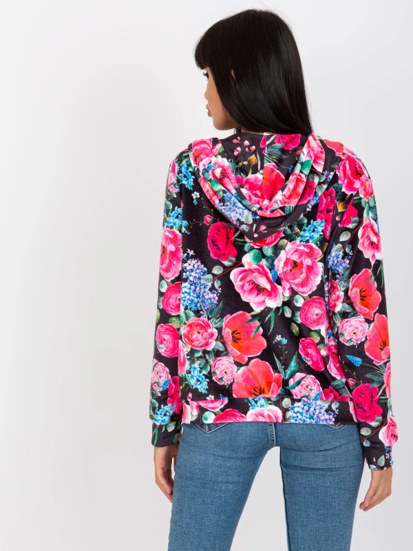 Mikina RV BL 8118.89 černá a růžová L/XL