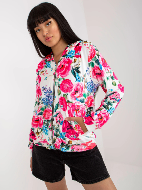 Mikina RV BL 8118.89 bílá a růžová L/XL