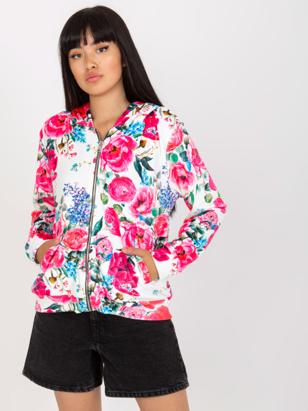 Mikina RV BL 8118.89 bílá a růžová L/XL