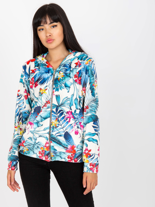 Mikina RV BL 8120.69P bílá a modrá L/XL