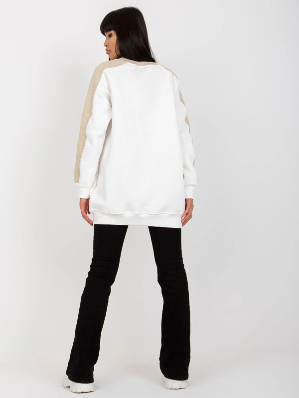 Dámská Oversize mikina RV-TU-8231.78P RUE PARIS Barva: Bílá, Velikost: L/XL