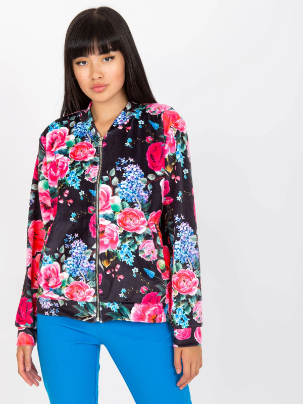 Mikina RV BL 8116.86P černá a růžová L/XL