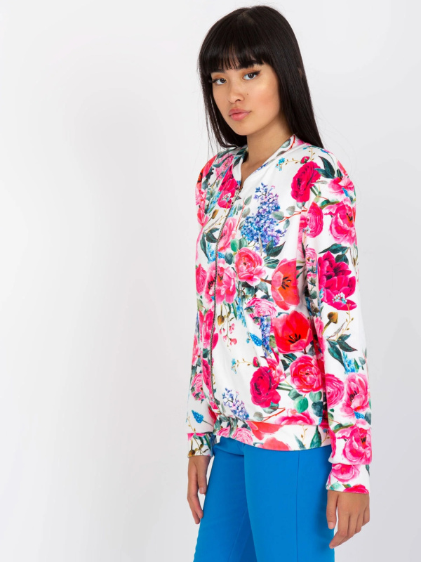 Mikina RV BL 8116.86P bílá a růžová L/XL