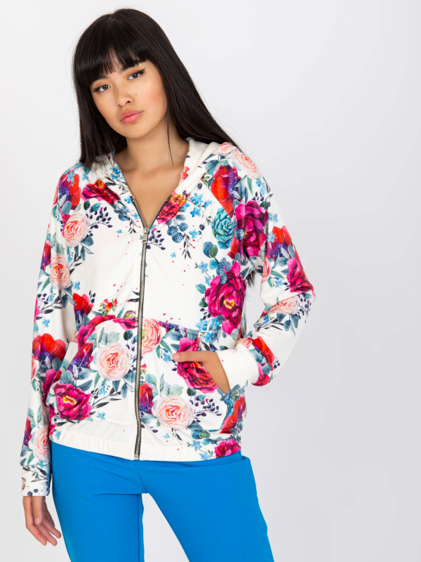 Mikina RV BL 8143.83P bílá a červená L/XL