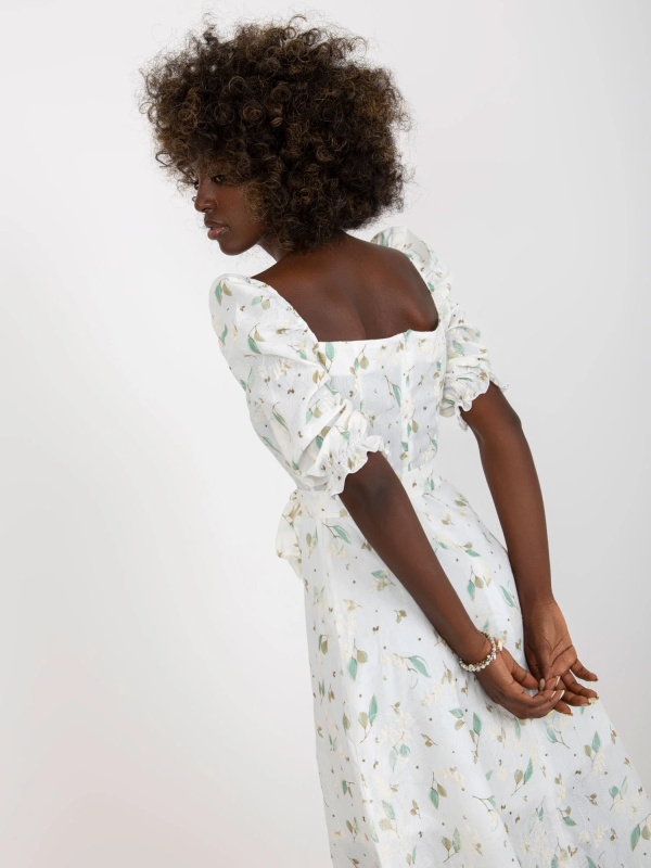 Dámské šaty LK SK 508964 bílé a zelené 42