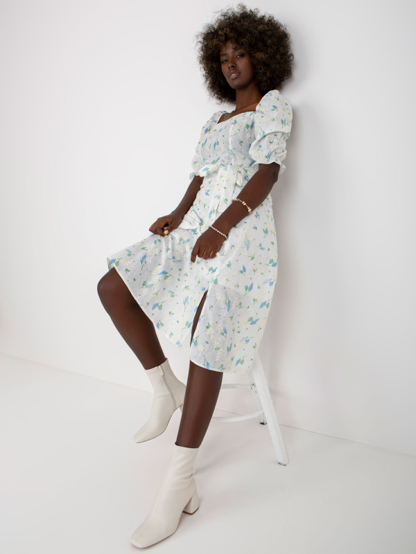 Dámské šaty LK SK 508964 bílé a modré 38