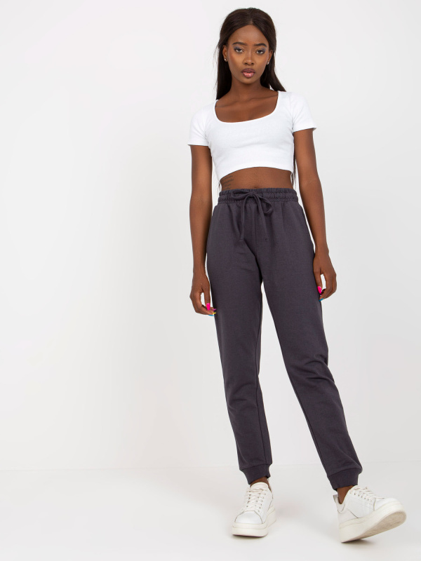 Dámské tepláky B-006.93 BASIC FEEL GOOD Barva: Šedá - tmavě, Velikost: M