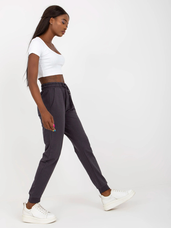 Dámské tepláky B-006.93 BASIC FEEL GOOD Barva: Šedá - tmavě, Velikost: XL