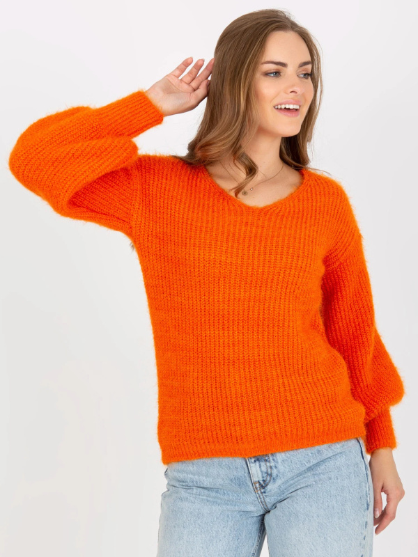 Dámský svetr TW SW BI 9029.84 oranžový jedna velikost