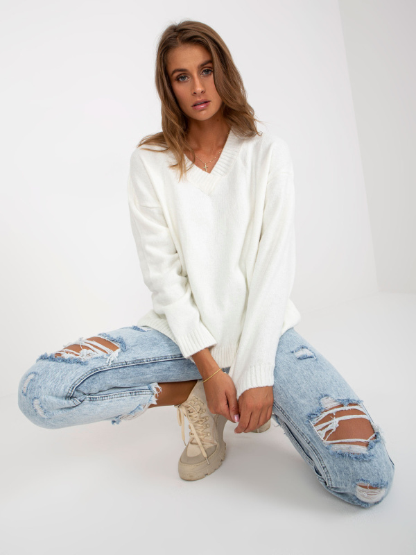 Svetr LC SW 0332.17 ecru jedna velikost