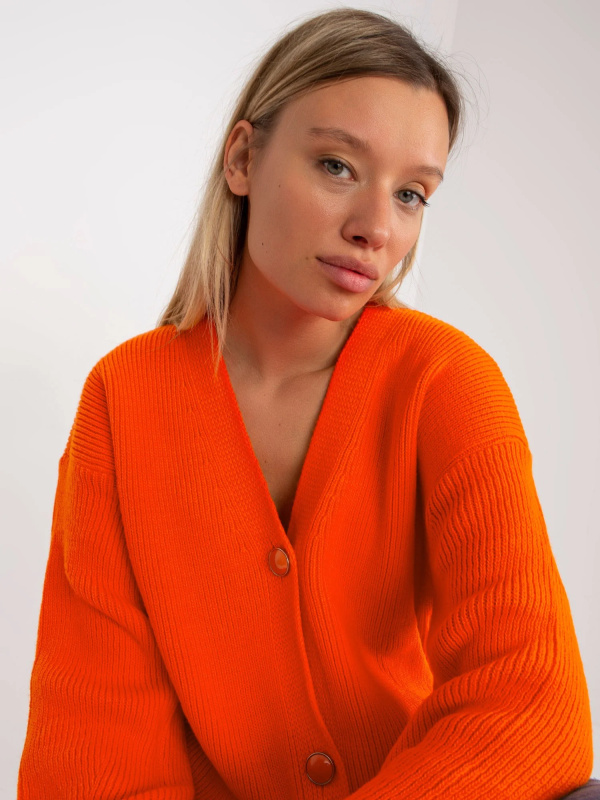 Dámský svetr LC SW 0267 oranžový jedna velikost