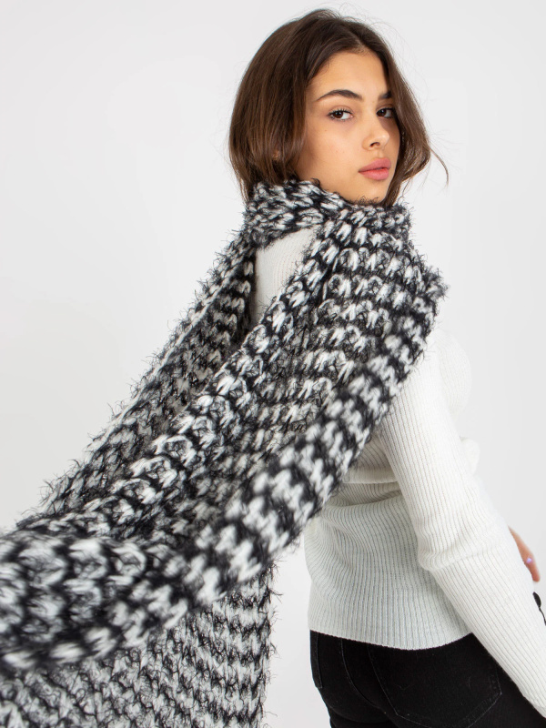 Šátek AT SZ 3710.88 bílá a černá jedna velikost