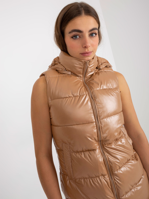 Honey Winter Vesta -NM-KZ-D2-3818.98P- Barva: Béžová, Velikost: 2XL