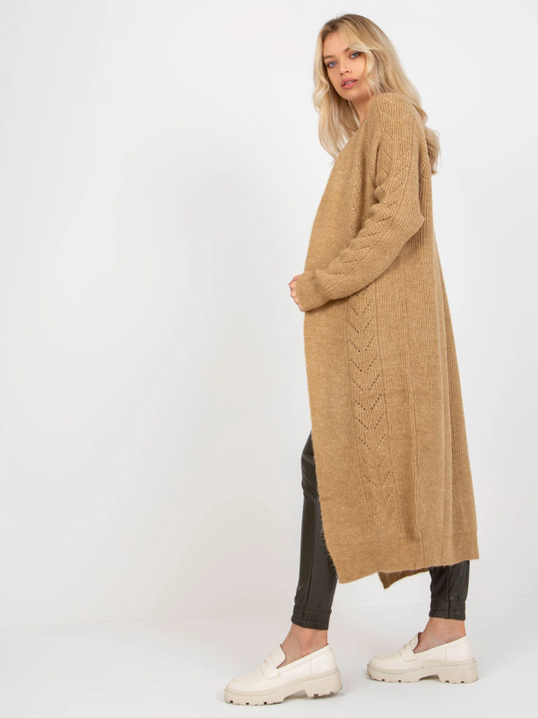 Kardigan VI SW 21TU750.31X camel jedna velikost