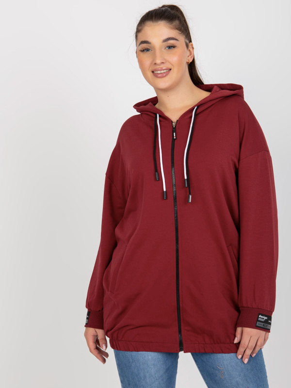 RELEVANCE Mikina Plus Size-RV-BL-8277.28 Barva: Béžová, Velikost: UNI
