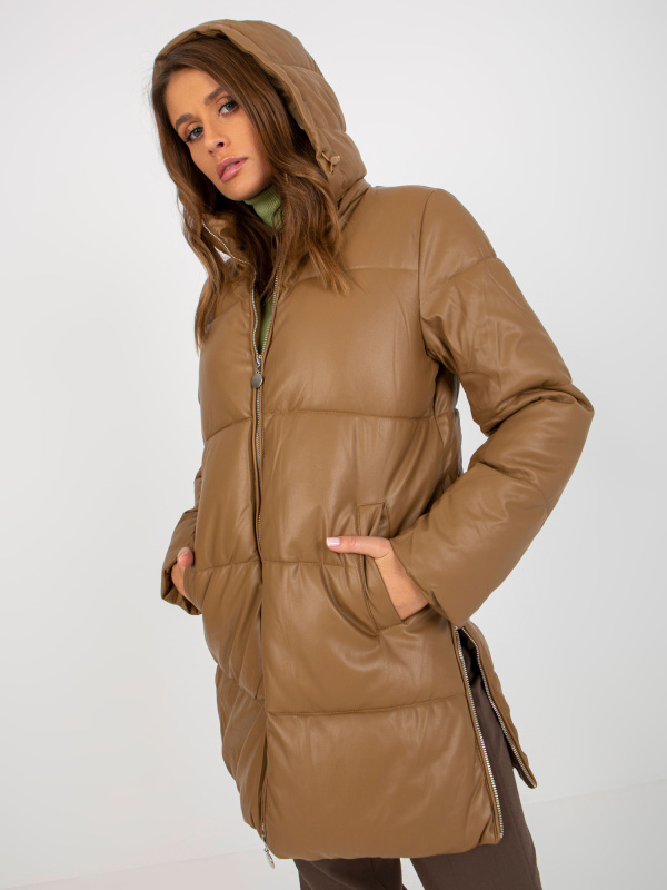 Z-Desing Jacket Style Bunda -NM-KR-H-926/89.10P- Barva: Béžová, Velikost: M
