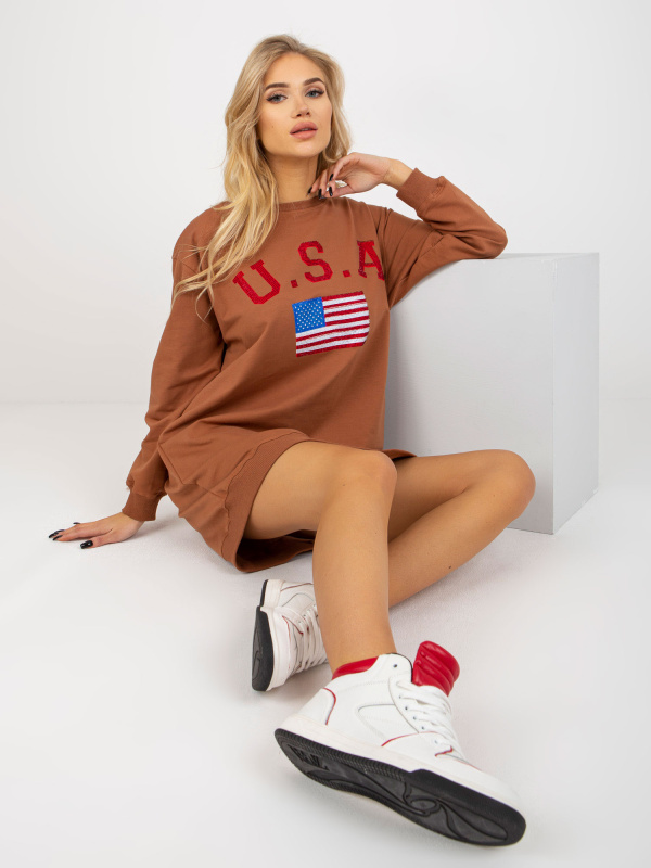 Mikina VI BL 3192.23P světle hnědá jedna velikost