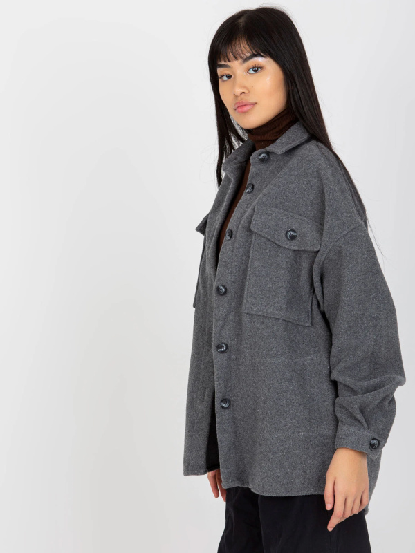 Košile DN-KS-4005.99P Patiskha Barva: Šedá - tmavě, Velikost: M