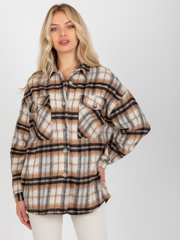 Dámská košile DN-KS-3965.05 Patiskha Barva: Béžová, Velikost: M