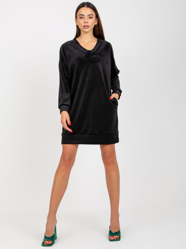 Dámské šaty RP-TU-8189.75P RUE PARIS Barva: Černá, Velikost: S/M