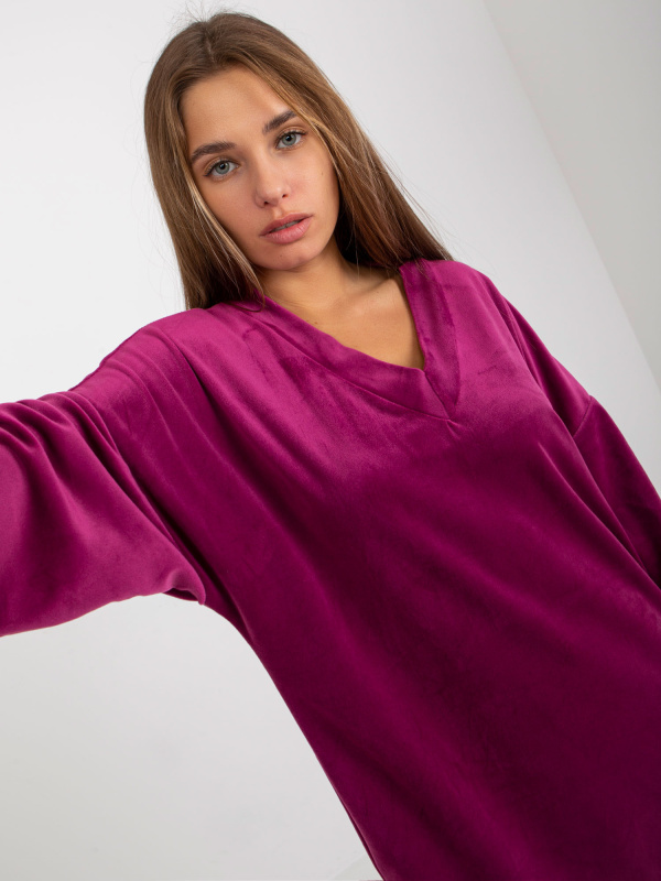 Dámské šaty RP-TU-8189.95 RUE PARIS Barva: Fialová, Velikost: S/M