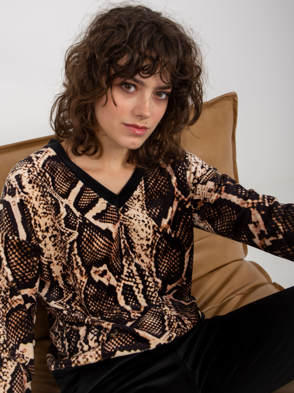 Dámský komplet RP KMPLčerný a béžový S/M