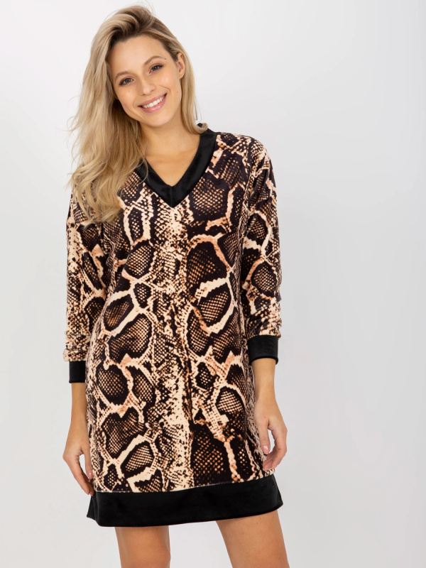 Dámské šaty RP-TU-8189-4.09 RUE PARIS Barva: Černá, Velikost: S/M