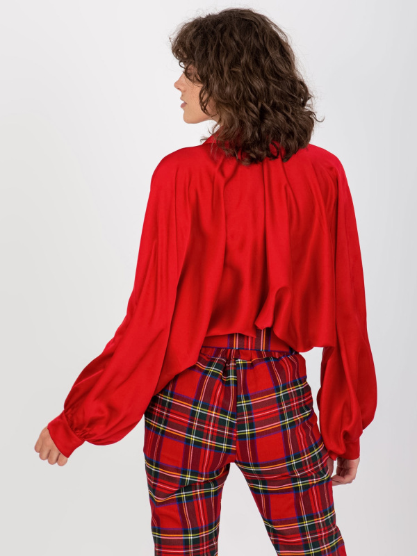 Halenka DHJ-KS-15257.53P ITALY MODA Barva: Červená, Velikost: UNI