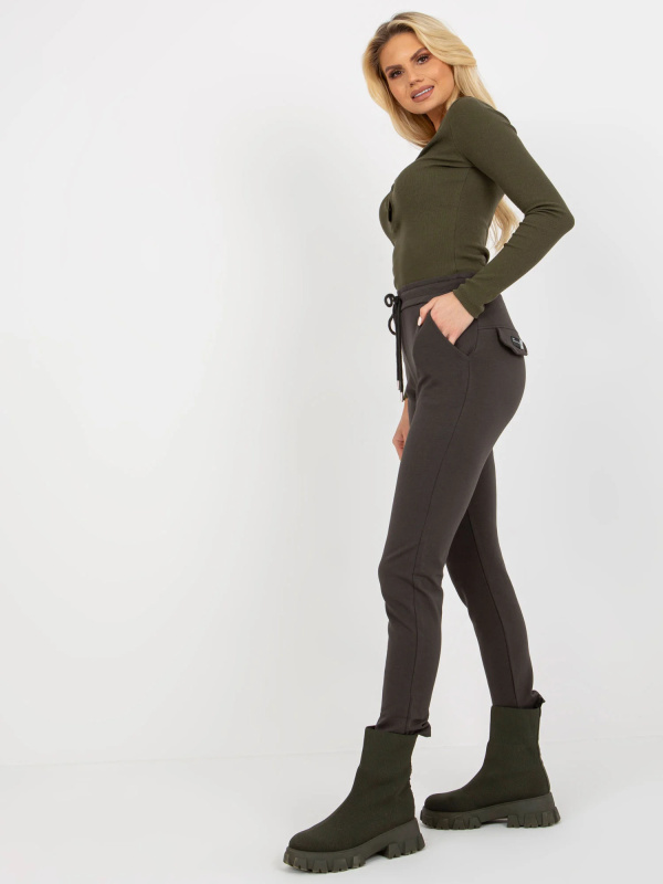 Tepláky RV DR 8369.89P tmavá khaki L/XL