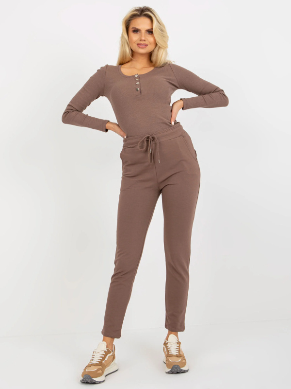Tepláky RV DR 8369.89P hnědá S/M