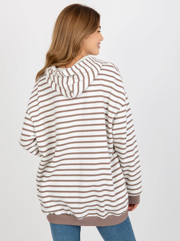 Mikina FA BL 8287.20P bílo-hnědá jedna velikost