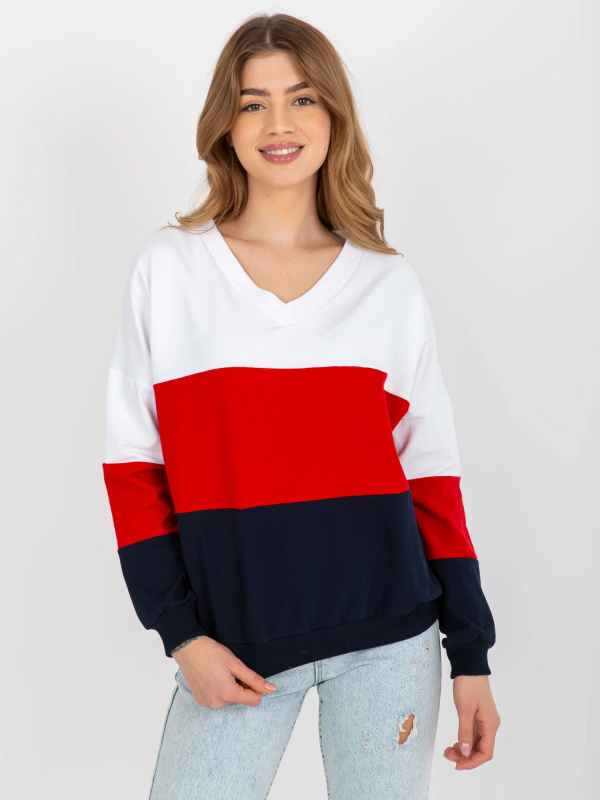 Mikina RV BL 8328.86P bílá a tmavě modrá S/M