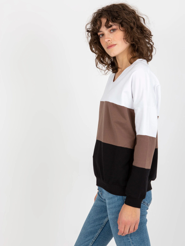 Mikina RV BL 8328.72 bílé a černé L/XL