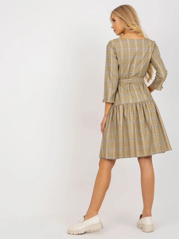 LK SK 507786 šaty.16P černá a žlutá 42