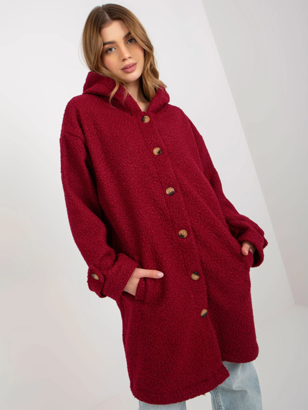 Dámský kabát RV PL 8449.98P kaštanový S/M