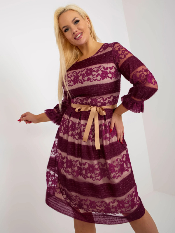 Dámské šaty LK SK 507356 šaty.01 fialová 42