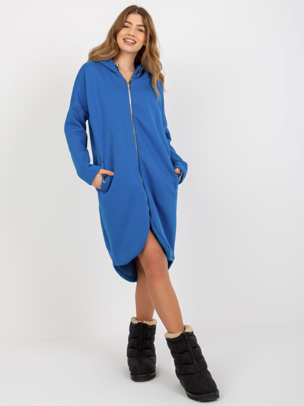 Mikina RV-BL-4858-1.99P RUE PARIS Barva: Modrá - tmavě, Velikost: L/XL