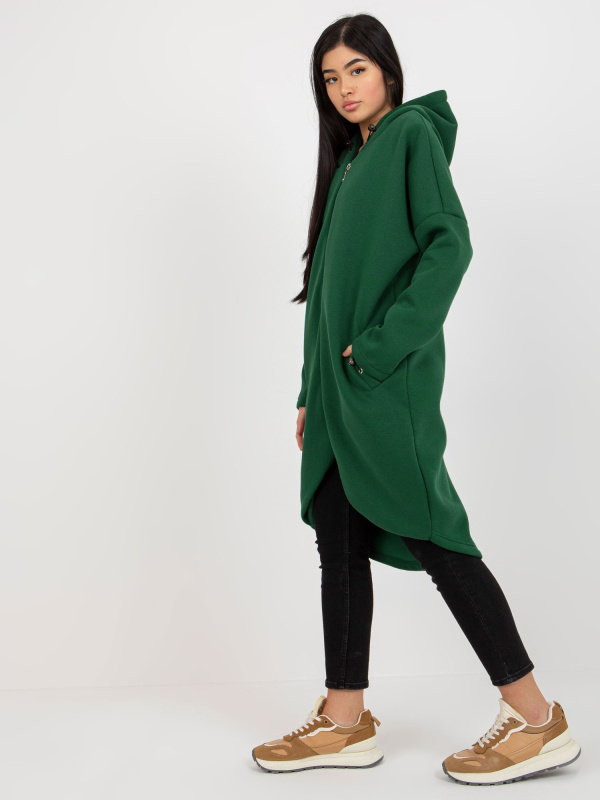 Mikina RV-BL-4858-1.99P RUE PARIS Barva: Zelená - tmavě, Velikost: L/XL