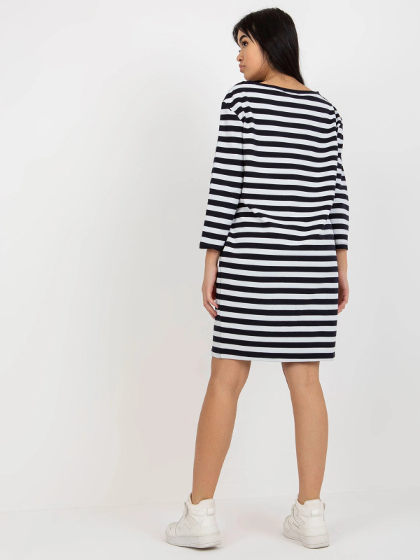 LO SK LK 230 šaty.34X bílá a tmavě modrá M