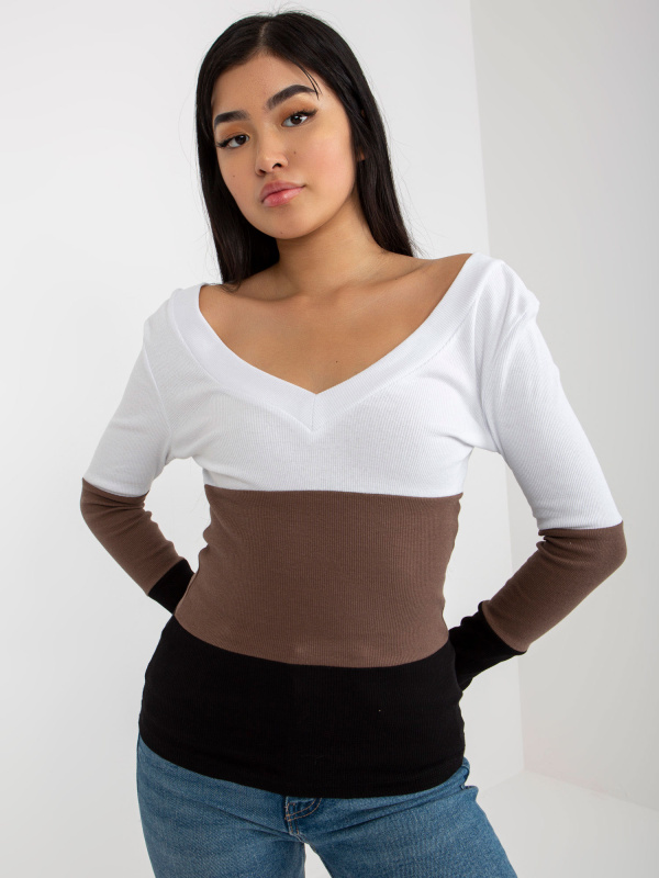 Halenka RV BZ 8429.35X bílá a černá S/M