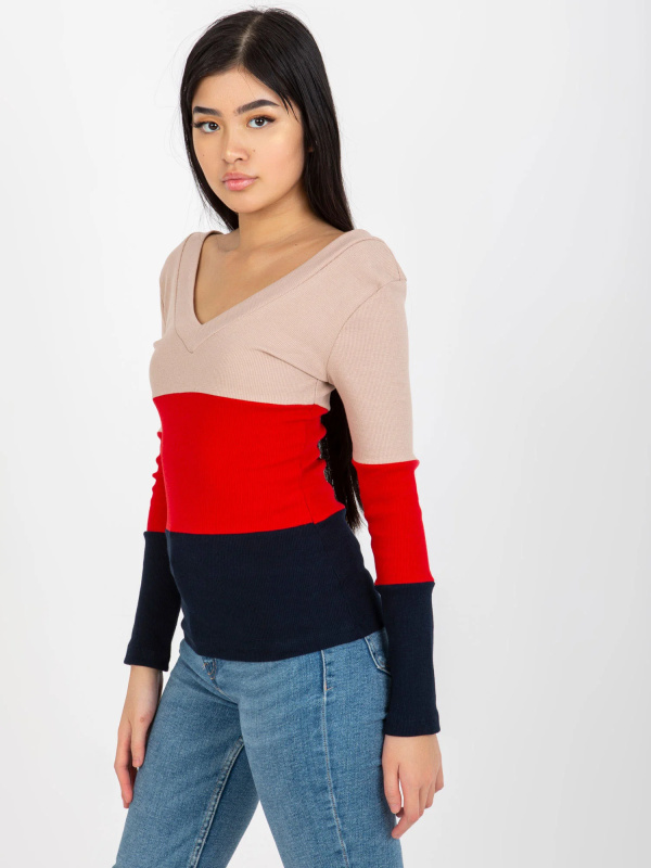 Halenka RV BZ 8429.41P tmavě modrá červená L/XL