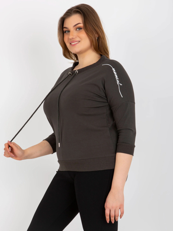 Dámská halenka RV BZ 8459.10X tmavá khaki - FPrice jedna velikost