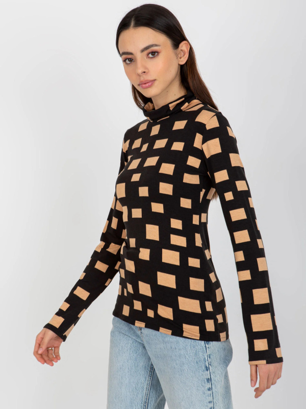 Dámská halenka LK BZ 509197.53P černá - FPrice L/XL