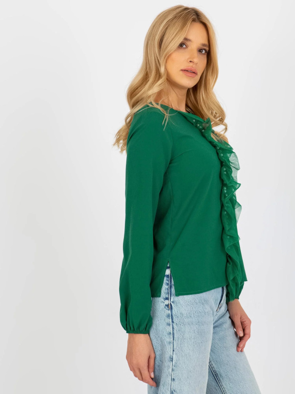 Dámská halenka LK BZ 506673.36 tmavě zelená - FPrice 42 Zelená