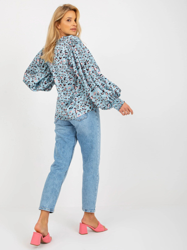 Dámská košile LK KS 509017 2.78 černá a modrá - FPrice S/M