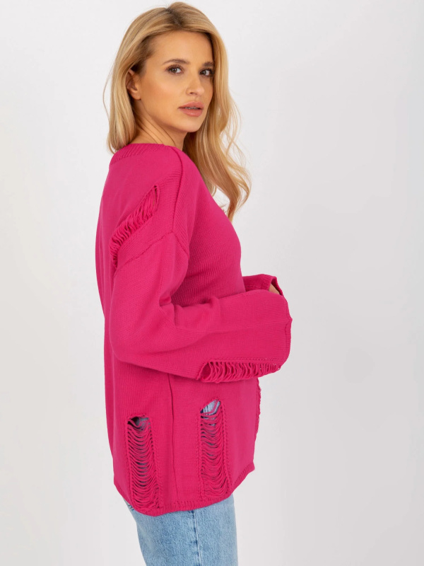 Dámský svetr BA SW 8043 .08X fuchsiová - FPrice jedna velikost