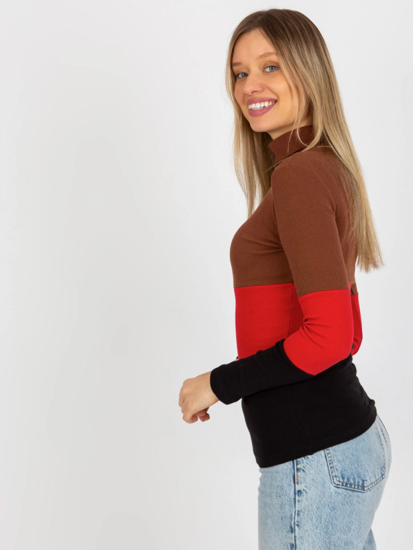 Dámská halenka RV BZ 8465 1.44P tmavě hnědá - FPrice jedna velikost