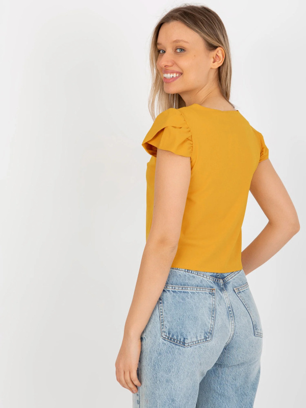 Dámská halenka LK BZ 505783.50P tmavě žlutá - FPrice 36