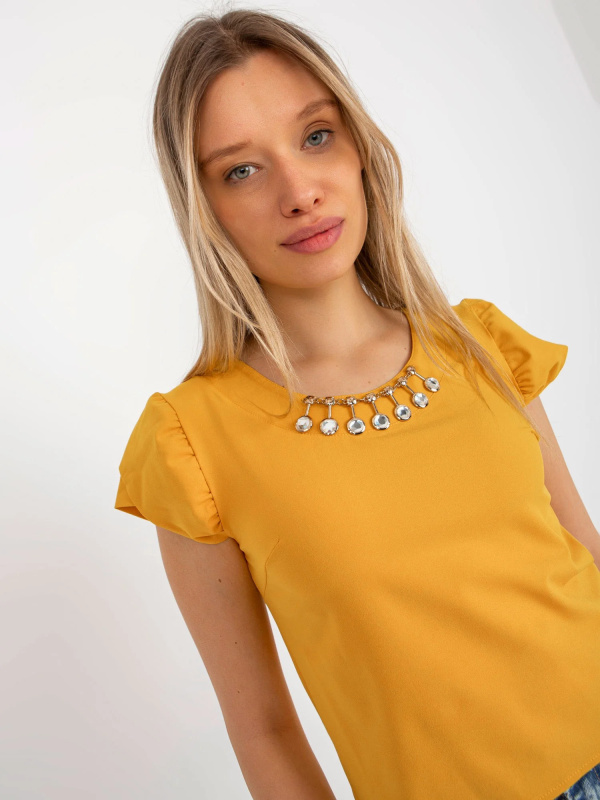 Dámská halenka LK BZ 505783.50P tmavě žlutá - FPrice 42